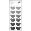 Opakowanie Naklejki foliowe serca srebrne 12szt.