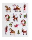 Opakowanie Naklejki na folii mikołaje i renifery