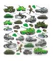 Opakowanie Naklejki papierowe - Czołgi 33szt