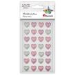 Opakowanie Naklejki plastikowe serca 14x14mm 28szt mix