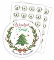 Opakowanie Naklejki świąteczne + napisy 48szt