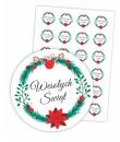 Opakowanie Naklejki świąteczne - Wesołych Świąt 01 24szt.