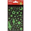 Opakowanie Naklejki świecące gwiazdy zielone
