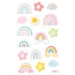 Opakowanie Naklejki z pianki świecące w ciemności tęcza