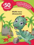 Naklejkowe czytanki. Wielki mecz dinozaurów. Autor: Monika Kalinowska. Dadada.pl Okładka książki Naklejkowe czytanki. Wielki mecz dinozaurów