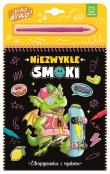 Niezwykłe smoki. Zdrapywanka z rysikiem. Autor: Kaczyńska Agata. Dadada.pl Okładka książki Niezwykłe smoki. Zdrapywanka z rysikiem