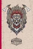 Opakowanie Notatnik ozdobny 143x210/64K kratka Wilk Indianin
