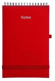 Opakowanie Notes A5 Vivella na spirali z gumką czerwony