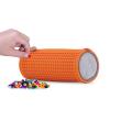 Opakowanie Okrągły piórnik na suwak z pomarańczowym panelem