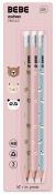 Opakowanie Ołówek 3 sztuki BB Friends Girls