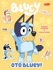 Oto Bluey! Bluey. Zabawy i zadania z naklejkami. Autor: Opracowanie zbiorowe. Dadada.pl Okładka książki Oto Bluey! Bluey. Zabawy i zadania z naklejkami