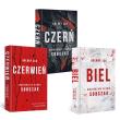 Pakiet Kolory zła. Czerwień / Czerń / Biel. Autor: Małgorzata Oliwia Sobczak. Dadada.pl Okładka książki Pakiet Kolory zła. Czerwień / Czerń / Biel