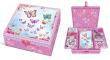Opakowanie Pamiętnik z akcesoriami w pudełku z półkami Motylki