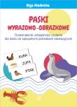 Paski wyrazowo-obrazkowe. Autor: Olga Kłodnicka. Dadada.pl Okładka książki Paski wyrazowo-obrazkowe