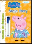 Peppa Pig. Zadania do ścierania. Moje litery. Autor: Irena Brignull. Dadada.pl Okładka książki Peppa Pig. Zadania do ścierania. Moje litery