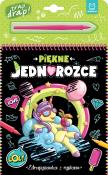 Piękne jednorożce. Zdrapywanka z rysikiem. Autor: Kaczyńska Agata. Dadada.pl Okładka książki Piękne jednorożce. Zdrapywanka z rysikiem