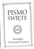 Okładka książki Pismo Święte w etui białe - I Komunia Św.