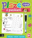 Piszę i rysuję z pieskiem. Labirynty, szlaczki, rysowanki. Ścieralny pisak. Autor: Podgórska Anna. Dadada.pl Okładka książki Piszę i rysuję z pieskiem. Labirynty, szlaczki, rysowanki. Ścieralny pisak