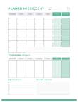 Opakowanie Planer magnetyczny miesięczny zielony + marker