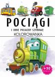 Pociągi i inne pojazdy szynowe. Kolorowanka. Autor: Opracowanie zbiorowe. Dadada.pl Okładka książki Pociągi i inne pojazdy szynowe. Kolorowanka