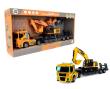 Opakowanie Pojazd do skręcania ciężarówka laweta z koparką