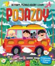 Pojazdy. Dotykam, poznaję kolory i litery. Książeczka sensoryczna z miękkim filcem. Autor: Podgórska Anna. Dadada.pl Okładka książki Pojazdy. Dotykam, poznaję kolory i litery. Książeczka sensoryczna z miękkim filcem