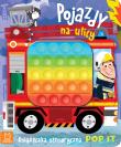 Pojazdy na ulicy. Książeczka sensoryczna POP IT. Autor: Grażyna Wasilewicz. Dadada.pl Okładka książki Pojazdy na ulicy. Książeczka sensoryczna POP IT