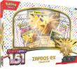 Pokemon TCG: Scarlet and Violet 151 Zapdos Ex box. Wydawca: The Pokemon Company International (Y). Dadada.pl Opakowanie Pokemon TCG: Scarlet and Violet 151 Zapdos Ex box