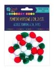 Opakowanie Pompony akrylowe 1cm mix świąteczny (24 szt)