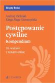 Postępowanie cywilne. Kompendium z testami online. Autor: Flaga-Gieruszyńska Kinga, Andrzej Zieliński. Dadada.pl Okładka książki Postępowanie cywilne. Kompendium z testami online