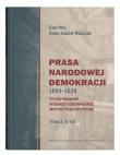 Okładka książki Prasa Narodowej Demokracji 1893-1939. Tytuły prasowe, wydawcy i dziennikarze, motywy publicystyczne.