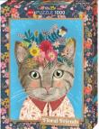 Opakowanie Puzzle 1000 Floral Friends, Kotek z kwiatami
