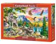 Opakowanie Puzzle 1000 Wolf Family and Eagles CASTOR