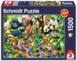 Opakowanie Puzzle 1500 Kolorowy świat zwierząt G3