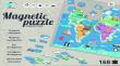 Opakowanie Puzzle 168 magnetyczne Mapa Świata