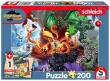 Opakowanie Puzzle 200 Schleich Eldrador Straszne Stworzenia + figurka 113351
