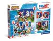 Opakowanie Puzzle 48 + 36 + Memo + 6 klocków Edukit Sonic