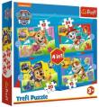Opakowanie Puzzle 4w1 Biegnące Pieski TREFL