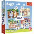 Opakowanie Puzzle 4w1 Bluey i jego świat