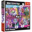 Puzzle 4w1 Elektryzujący dzień Monster High 34655. Wydawca: Trefl PAP. Dadada.pl Opakowanie Puzzle 4w1 Elektryzujący dzień Monster High 34655