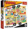 Opakowanie Puzzle 4w1 Garfield kocha lazanię TREFL