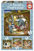Opakowanie Puzzle 4w1 Leśne opowieści