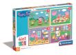 Opakowanie Puzzle 4w1 Super Kolor Peppa Pig