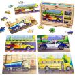 Opakowanie Puzzle drewniane 4w1 pojazdy