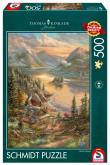 Opakowanie Puzzle PQ 500 Thomas Kinkade nad jeziorem G3