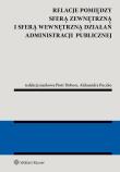 Relacje pomiędzy sferą zewnętrzną i sferą wewnętrzną działań administracji publicznej. Autor: Dobosz Piotr, Aleksandra Puczko. Dadada.pl Okładka książki Relacje pomiędzy sferą zewnętrzną i sferą wewnętrzną działań administracji publicznej