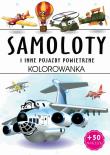 Samoloty i inne pojazdy powietrzne. Kolorowanka. Autor: Opracowanie zbiorowe. Dadada.pl Okładka książki Samoloty i inne pojazdy powietrzne. Kolorowanka