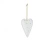 Opakowanie Serce zawieszka metalowa biała 6,5cm