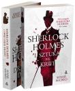 Sherlock Holmes i sztuka we krwi / Sherlock Holmes i dręczące duchy. Autor: Bonnie MacBird. Dadada.pl Okładka książki Sherlock Holmes i sztuka we krwi / Sherlock Holmes i dręczące duchy