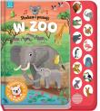 Słucham i poznaję. W zoo. Książeczka z dźwiękami. Autor: Podgórska Anna. Dadada.pl Okładka książki Słucham i poznaję. W zoo. Książeczka z dźwiękami